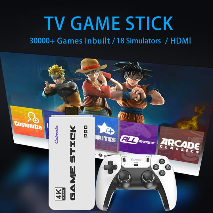 GameVerse Pro M15 Plus 4k GameStick  | 23 Emulators | HDMI Plug & Play with Dual Wireless Contollers
