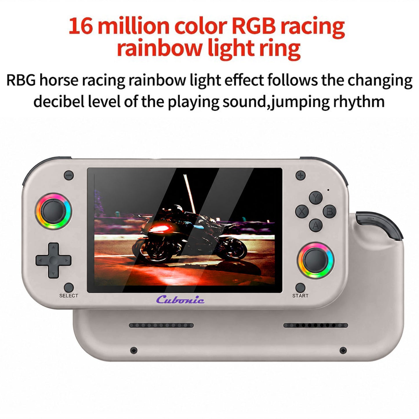 Cubonic VividGo M26 Retro Handheld Game Console – 5.1” IPS Display | RGB Joystick | 30+ Emulator Support | 3000mAh Battery | Portable Gaming Console