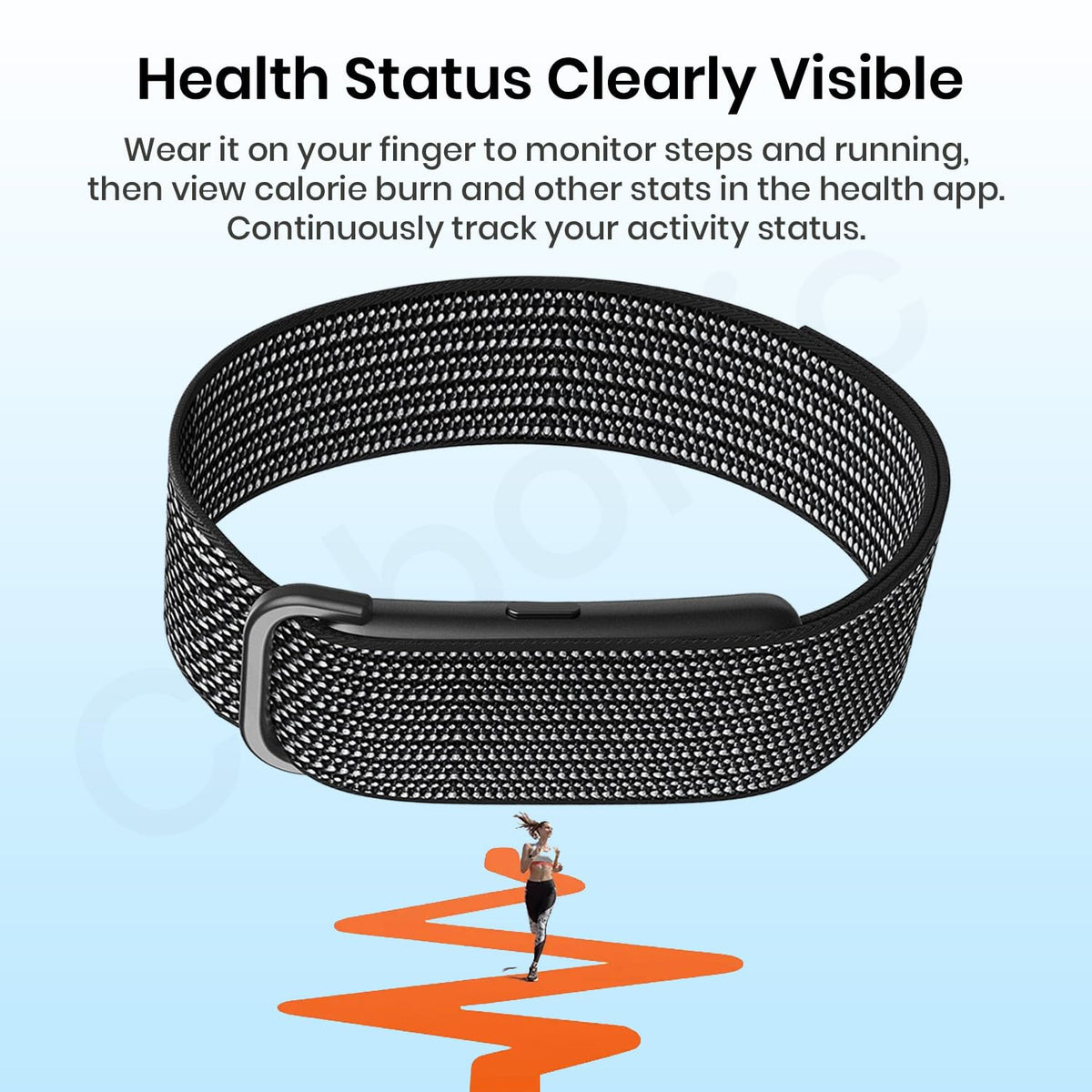 Cubonic Vytal Drift Smart Fitness Band-Screenless Smart Fitness Band | 176+ Sports Modes, 1ATM Waterproof, 10-15 Day Battery Backup,Couple Sharing Features, Sleep & Monitoring Activity,App Controlled Android & iOS