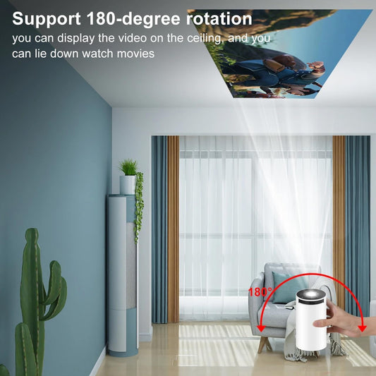 Cubonic HY300 Free Style Pro Projector for Home Office 4K & 1080p Support