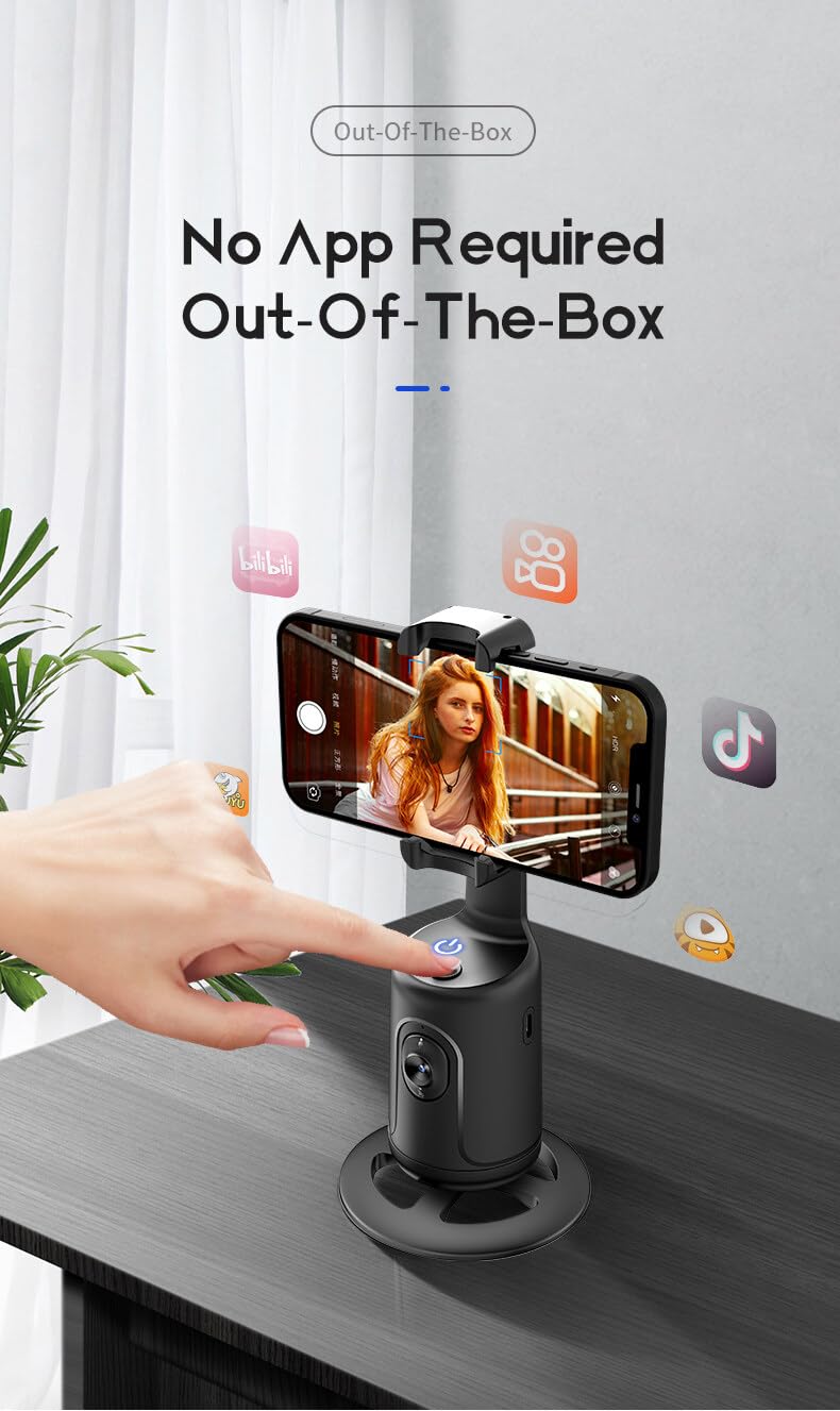 P02 AI Intelligent Tracker 360° Desktop Selfie Gimbal