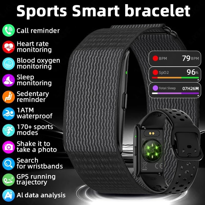 Cubonic Vytal-Track What Matters Latest Screenless Fitness Tracker Band, Activity & Sleep Tracking Wearable with App Sync, Waterproof Fitness Band Upto 47-Day Battery Life No Subscription