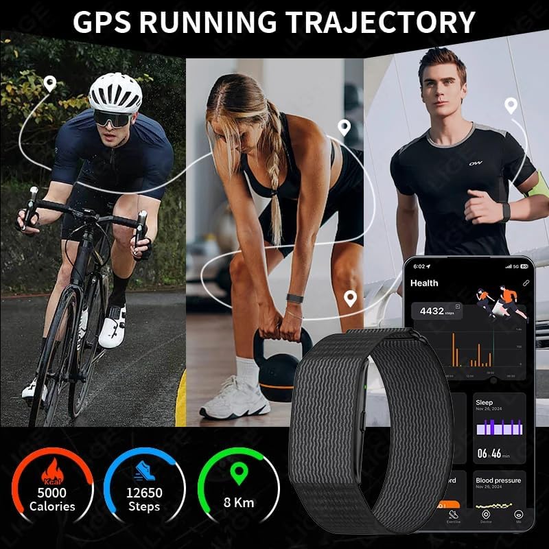 Cubonic Vytal-Track What Matters Latest Screenless Fitness Tracker Band, Activity & Sleep Tracking Wearable with App Sync, Waterproof Fitness Band Upto 47-Day Battery Life No Subscription