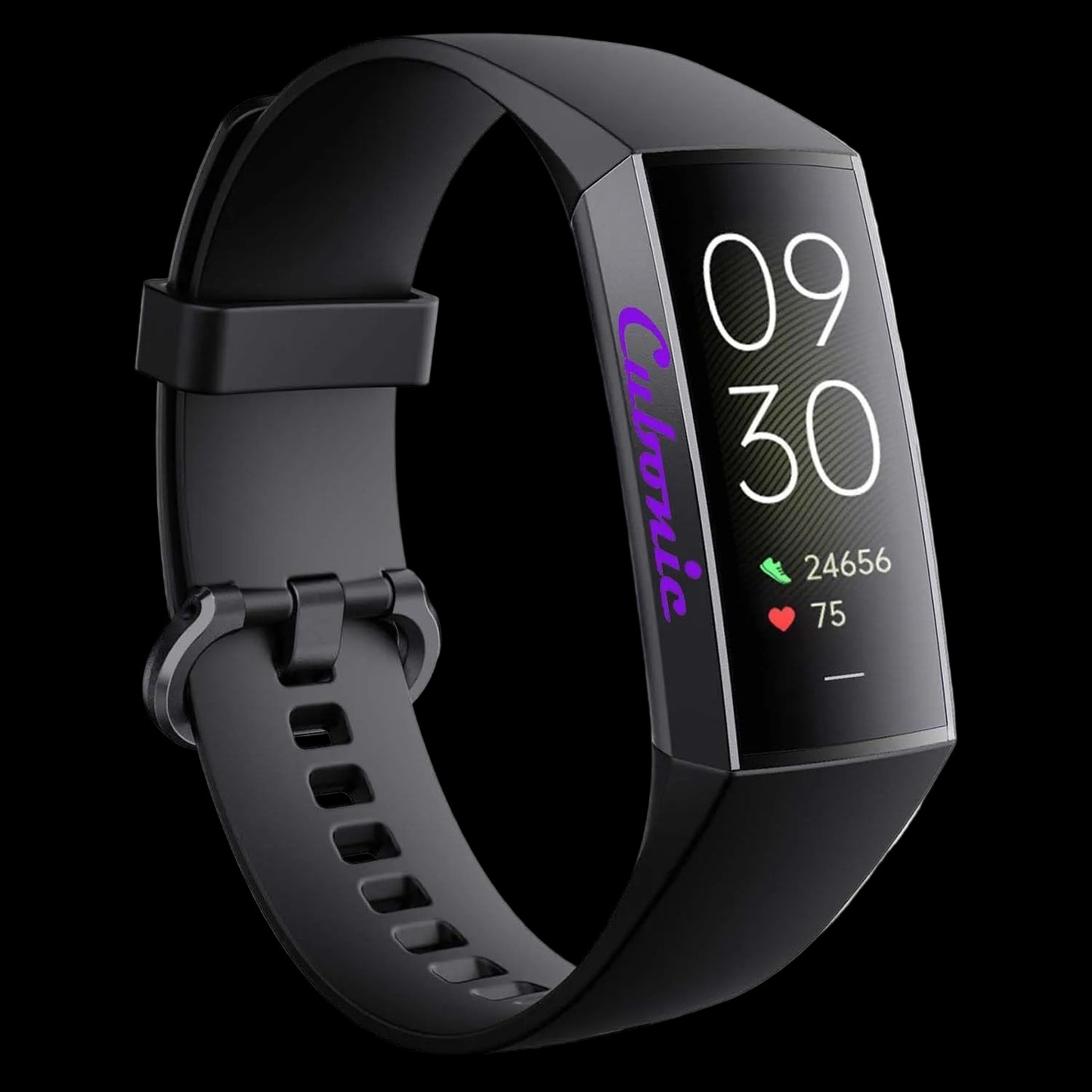 Cubonic C80 Fitness Tracker with Raise to Wake Display, Heart Rate Monitor, Blood Pressure, App Control Notifier, Pedometer, Sleep Monitor, Activity Tracker, 1.1" AMOLED Screen, Fitness Watch