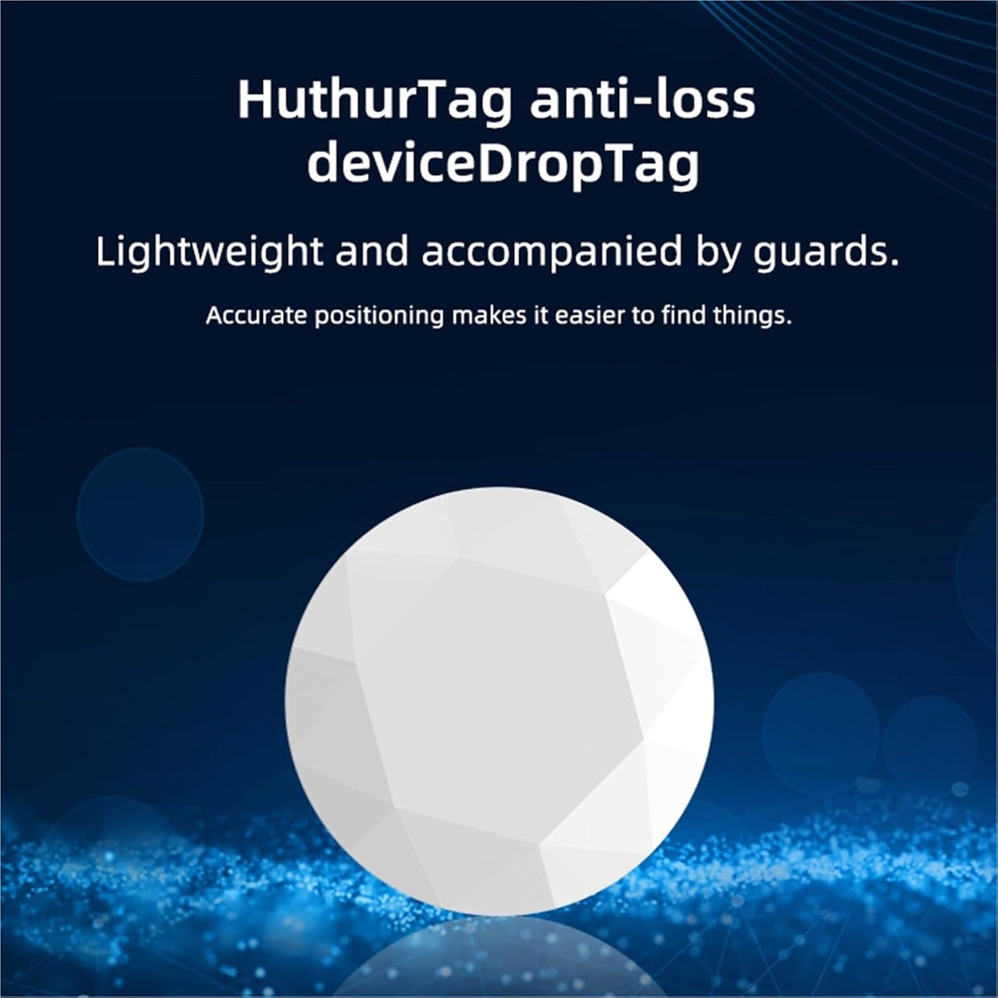 Cubonic Air Diamond Tags Portable Locator Device Item Finder Waterproof Bluetooth Tracker Worldwide Tracking for Pet Wallet Kids Backpack Suitcase Bags Luggage Compatible with Find My APP(iOS Only)