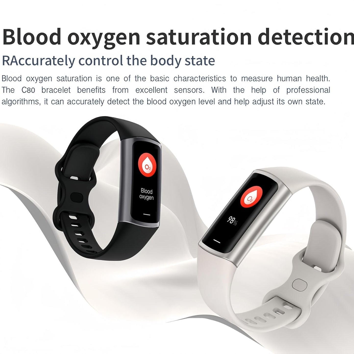 New Health Fitness Tracker Watch C68 Smart Bracelet