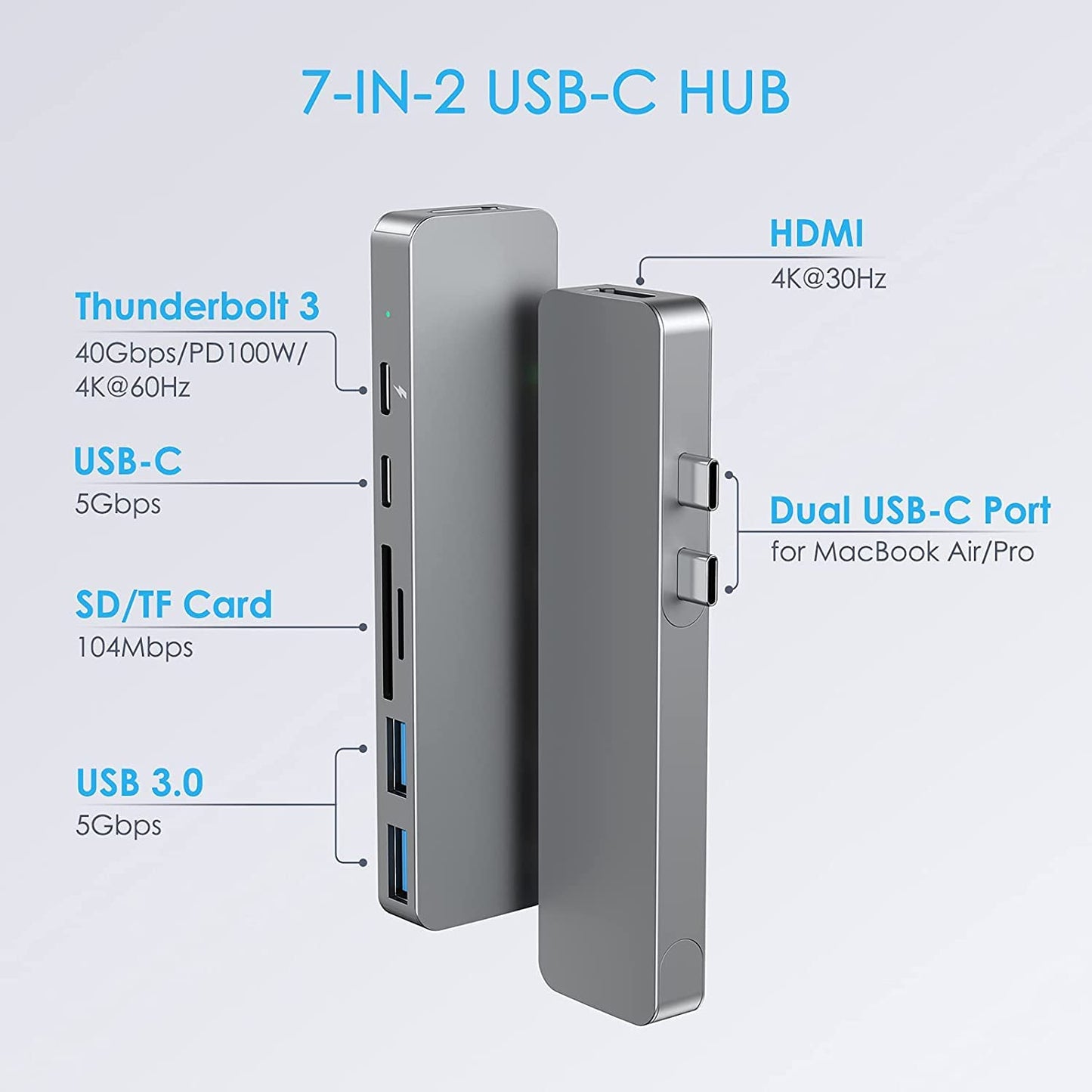 Type C - USB C Adapter ( 7 in 1)