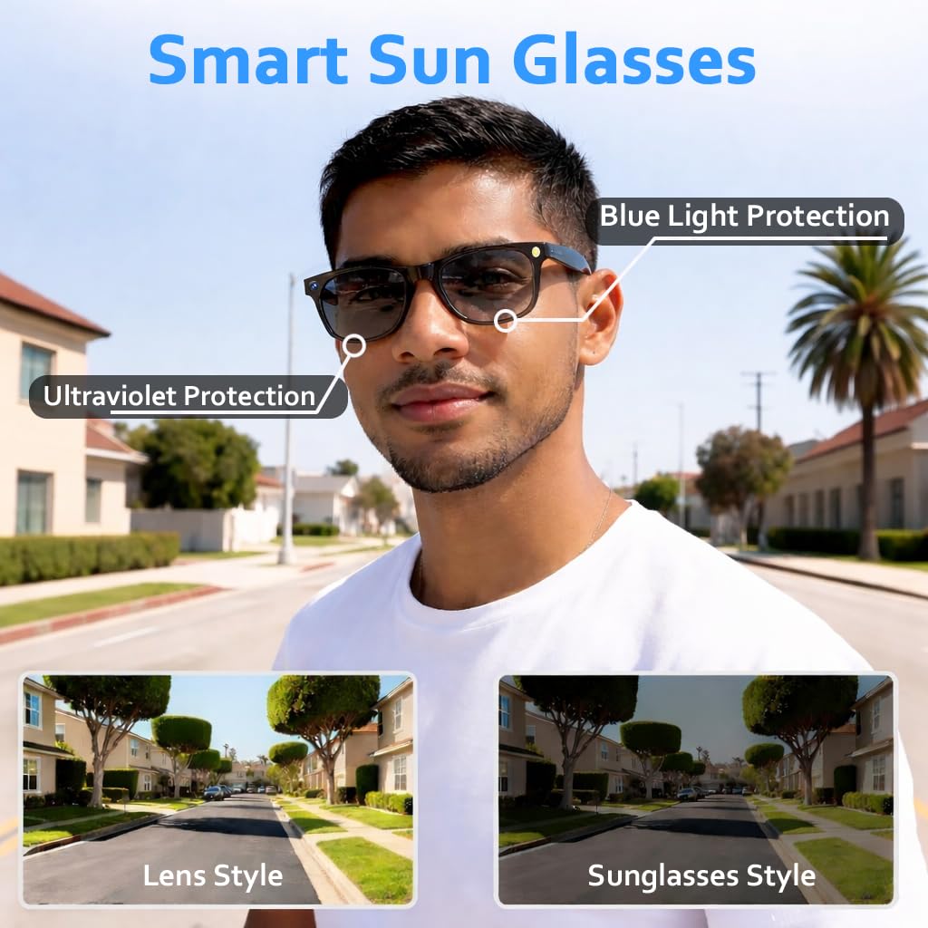 Cubonic Aiveat G5 Smart AI Glasses with 8MP Camera, 1080p Full HD Video Recording, AI Voice Assistant, Real-Time Translation