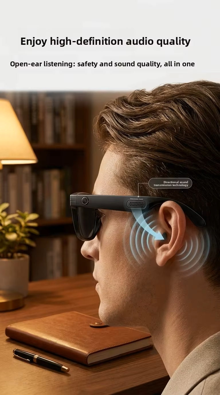 Cubonic AIview Smart AI Camera Glasses with 1080P Camera, Audio & Video Call Translation,2000mah Magnetic Charging Case,