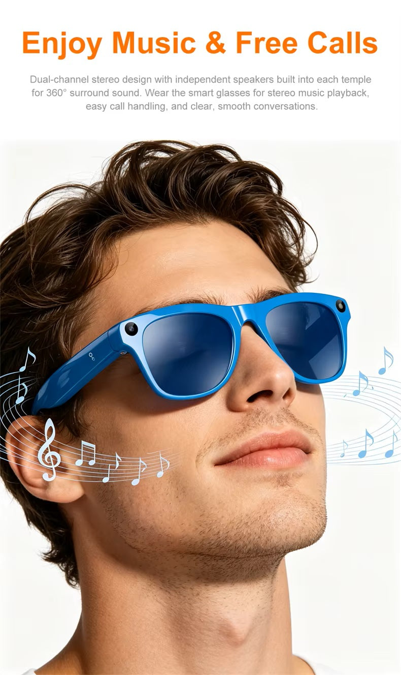 Cubonic Xen 1 Pro AI Smart Glasses with 8MP Camera, 2K Photo, 1080p HD Video, Bluetooth Calling, Stereo Audio, AI Object Recognition & Real-Time Translation
