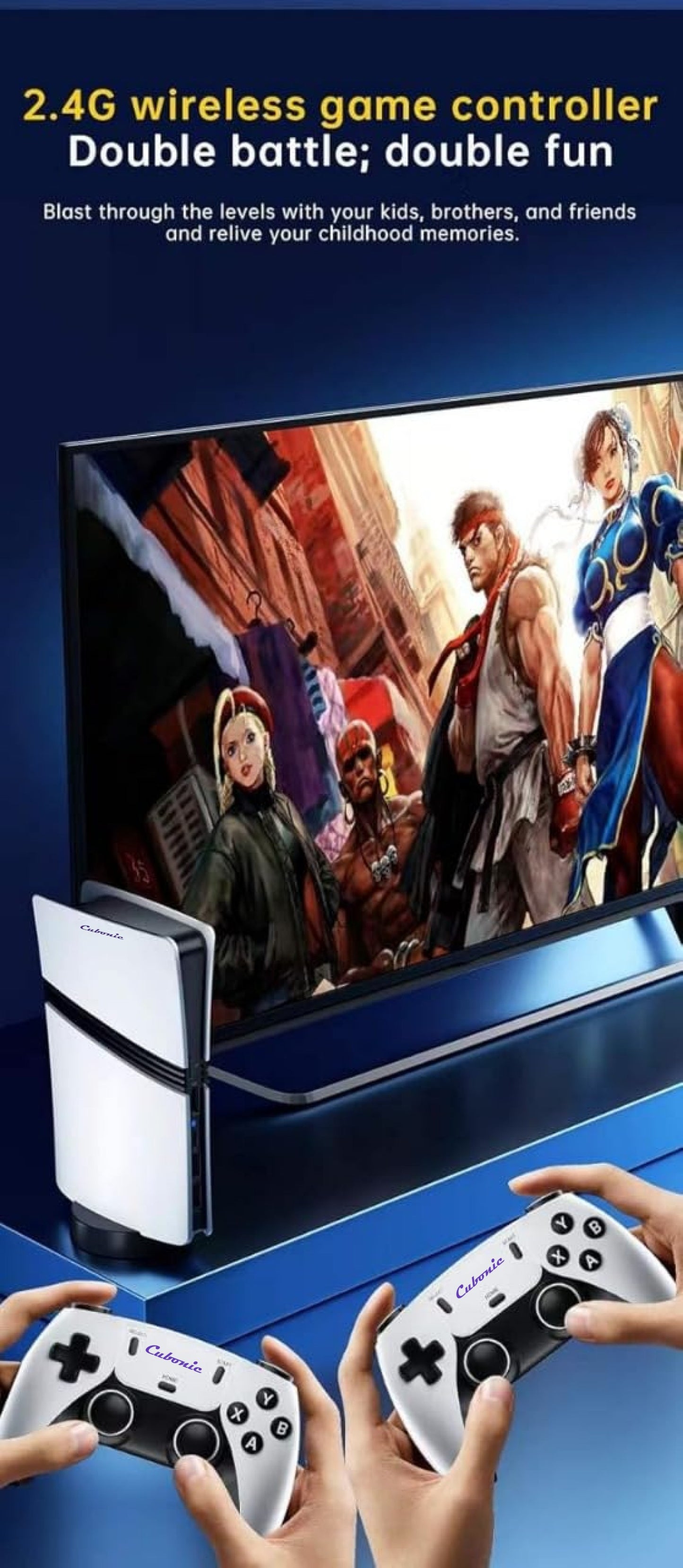 Neva GS5 Pro 4k GameStick  | 50+ Emulators | HDMI Plug & Play with Dual Wireless Contollers