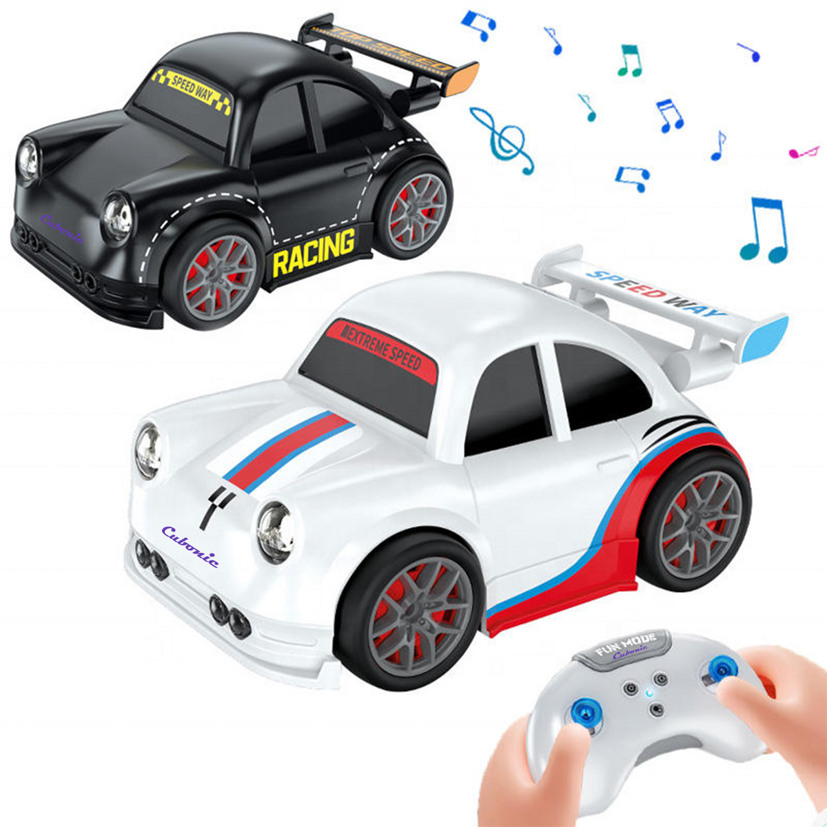 Cubonic Remote Control Intelligent Sensor Drift Car for Kids – 4 Wheel Drive Mini RC Drifting Car with Follow Me, Escape Mode, Music & LED Light Toy Gift for Boys Girls