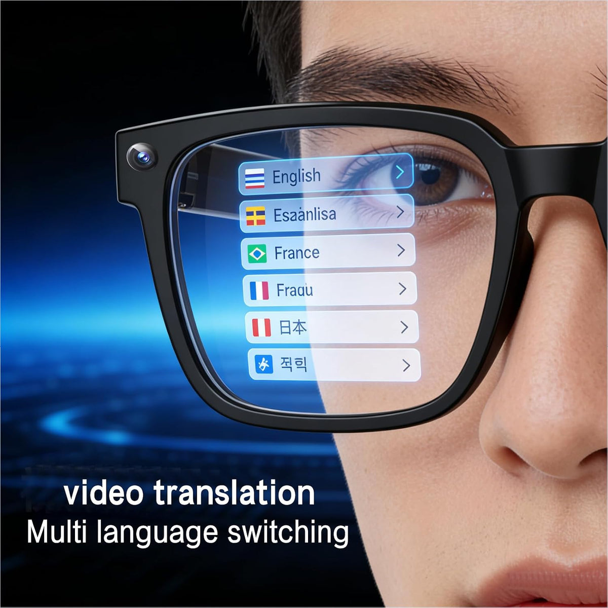 Cubonic Aiveat G5 Smart AI Glasses with 8MP Camera, 1080p Full HD Video Recording, AI Voice Assistant, Real-Time Translation
