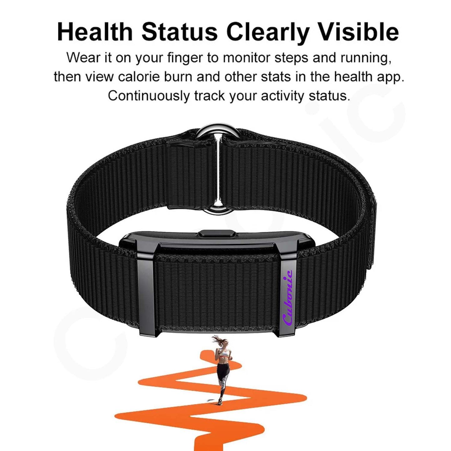 Cubonic Vytal Edge- Track What Matters Smart Band Bracelet Health Wristband Fitness Tracker for Heart Rate, Sleep, Steps, Activity & Body Temp, upto 30 Days Battery, No Subscription App