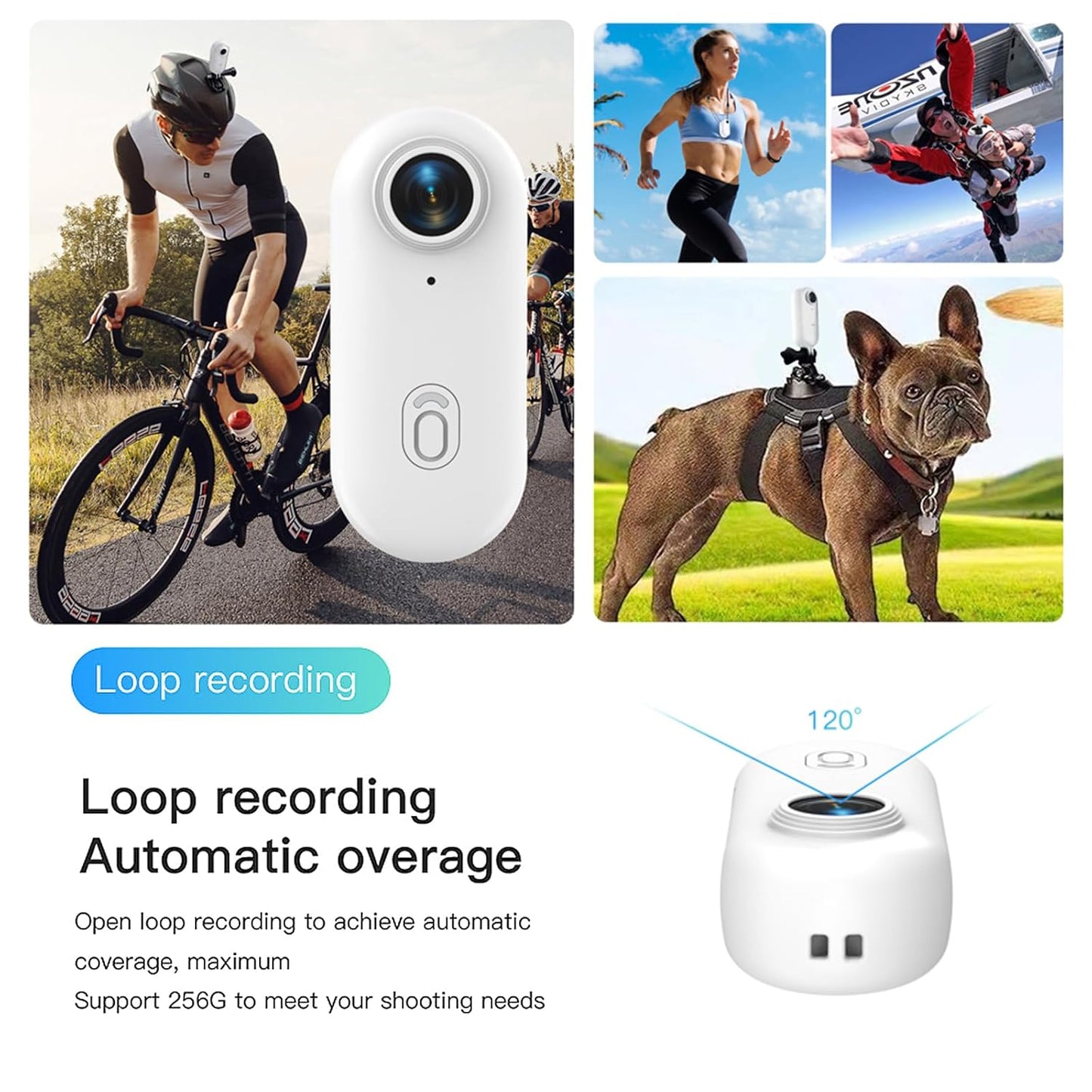 Cubonic Microx 4K Thumb Size Body Camera for Sports & Action|Wifi|App Control|800mah Battery|Upto90min backup|Magnetic Attachment for Indoor/Outdoor