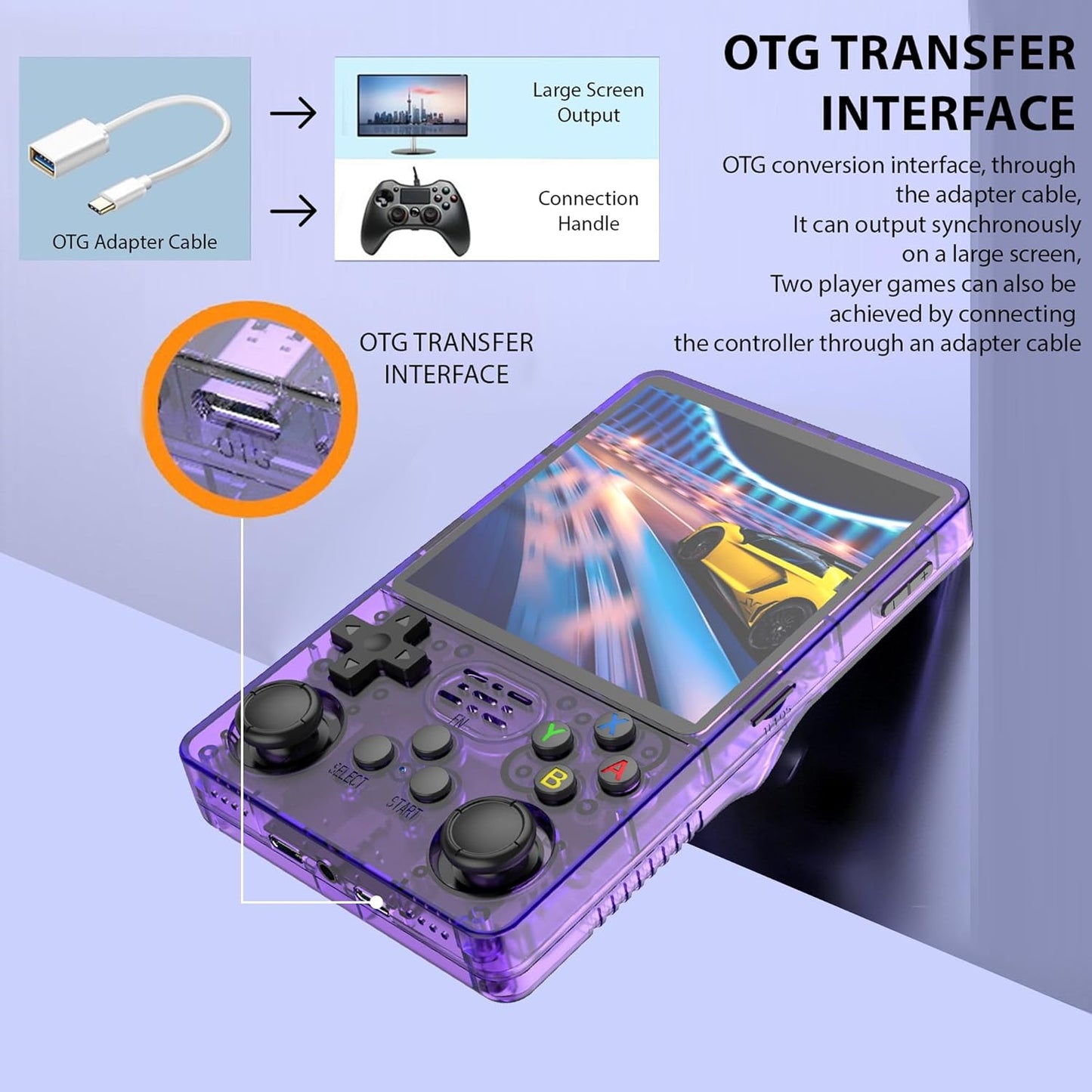 Cubonic Xplore R36S ORIGINAL Dual RAM Chips Handheld Gaming Console with|Dual Analog Stick Control,3.5" HD Display & Expandable Storage Through TF/SD card (OG Model)