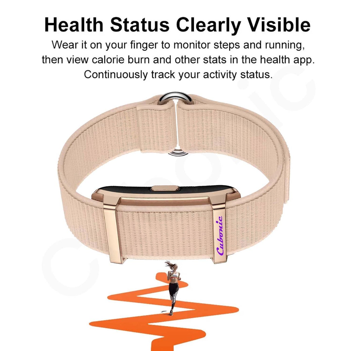 Cubonic Vytal Edge- Track What Matters Smart Band Bracelet Health Wristband Fitness Tracker for Heart Rate, Sleep, Steps, Activity & Body Temp, upto 30 Days Battery, No Subscription App
