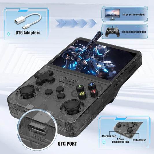 Cubonic Xplore R36S Dual RAM Chips Handheld Gaming Console with|Dual Analog Stick Control,3.5" HD Display & Expandable Storage Through TF/SD card