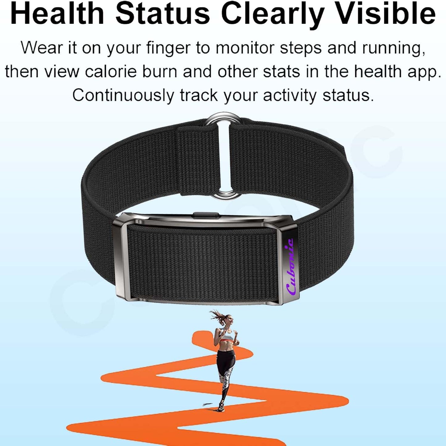 Cubonic Vytal Sense Screenless Smart Activity & Fitness Tracker Band, 24H Sleep Tracker, Heart Rate Blood Pressure Stress HRV Monitor, 110 Sport Modes No Subscription APP