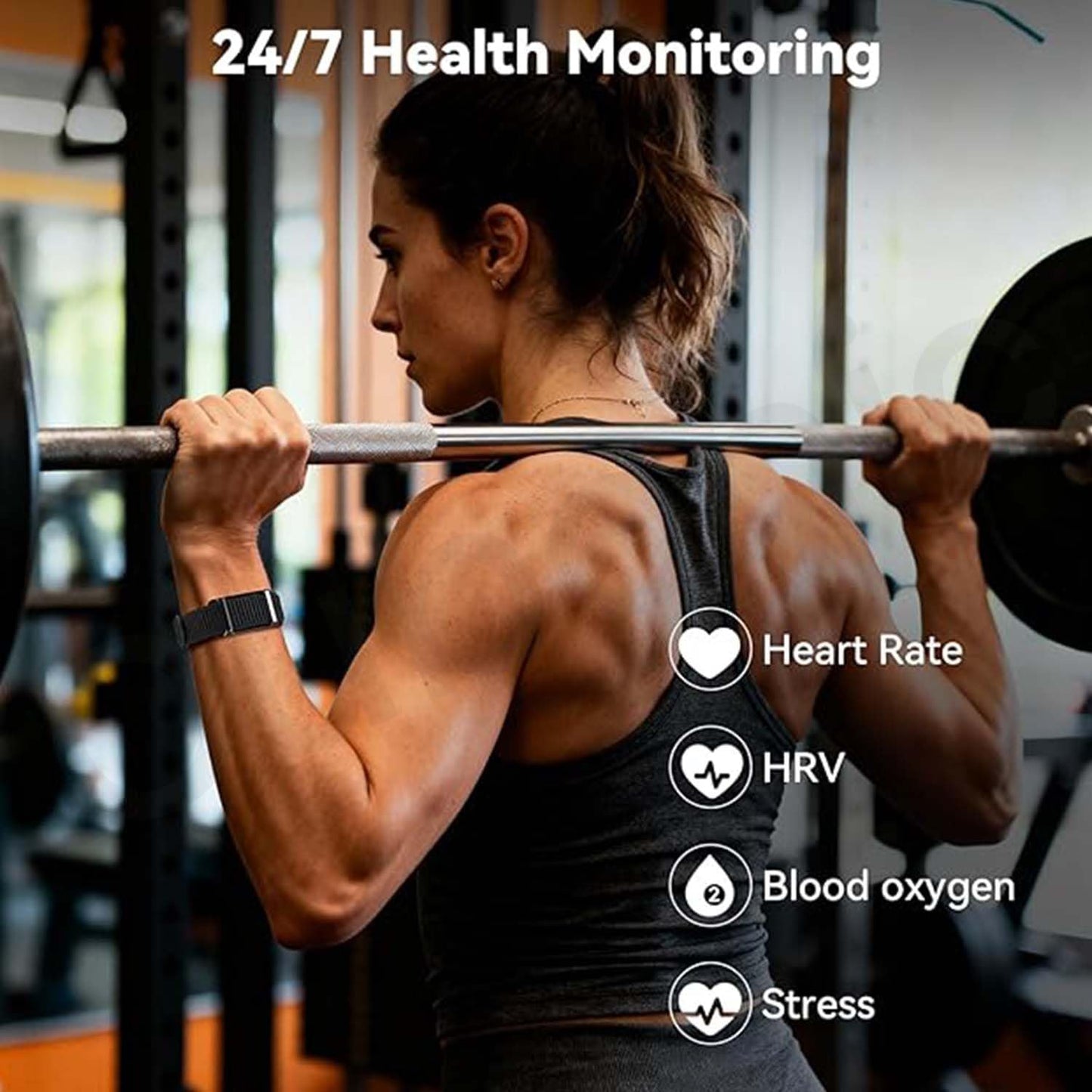 Cubonic Vytal Sense Screenless Smart Activity & Fitness Tracker Band, 24H Sleep Tracker, Heart Rate Blood Pressure Stress HRV Monitor, 110 Sport Modes No Subscription APP