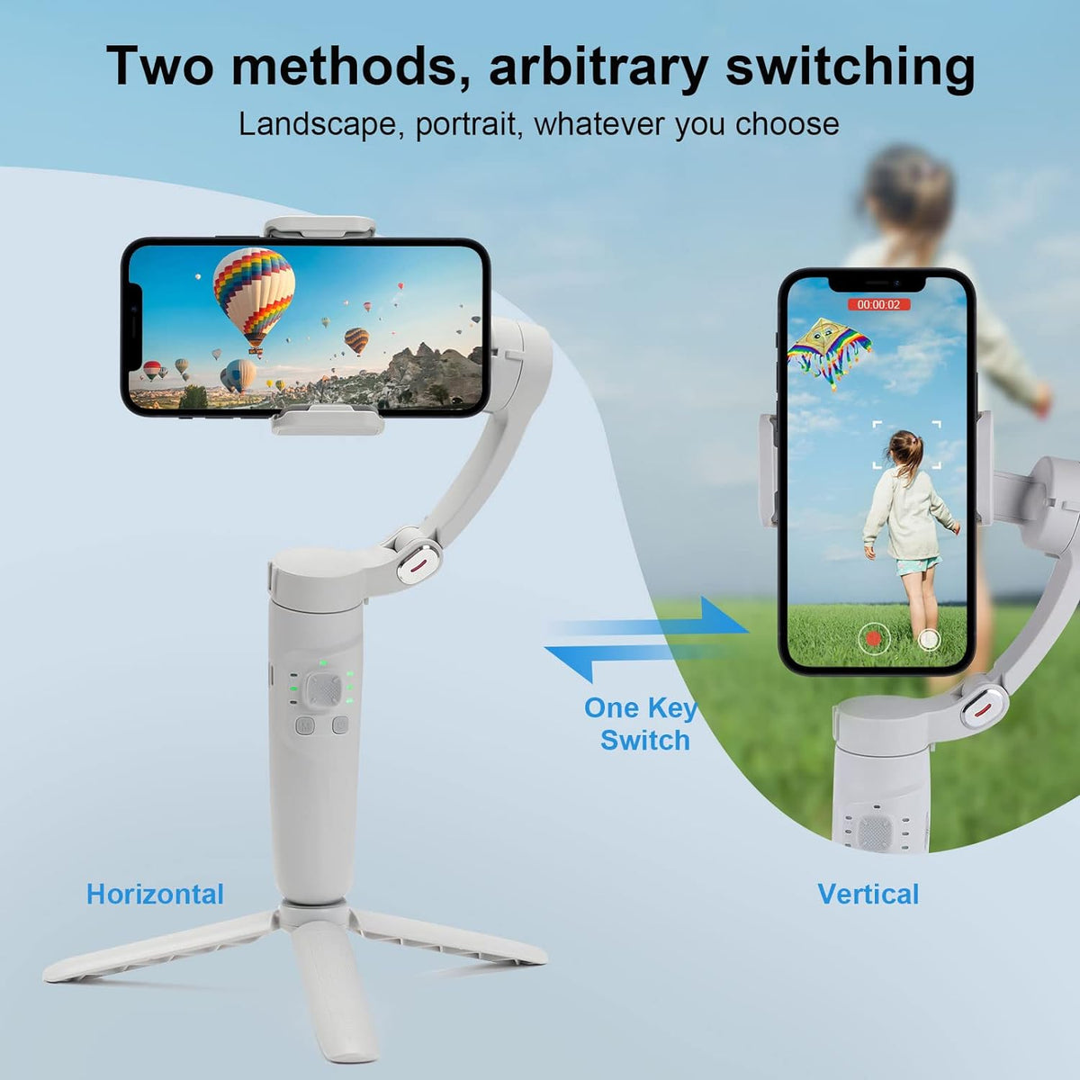 Cubonic M1 3-Axis Merak One Smartphone Gimbal Stabilizer, Foldable Handheld Phone Stabilizer for Vlogging, Travel, YouTube & Video Recording