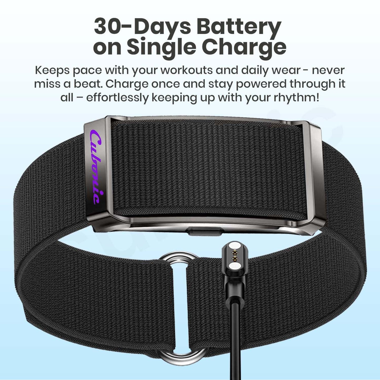 Cubonic Vytal Sense Screenless Smart Activity & Fitness Tracker Band, 24H Sleep Tracker, Heart Rate Blood Pressure Stress HRV Monitor, 110 Sport Modes No Subscription APP