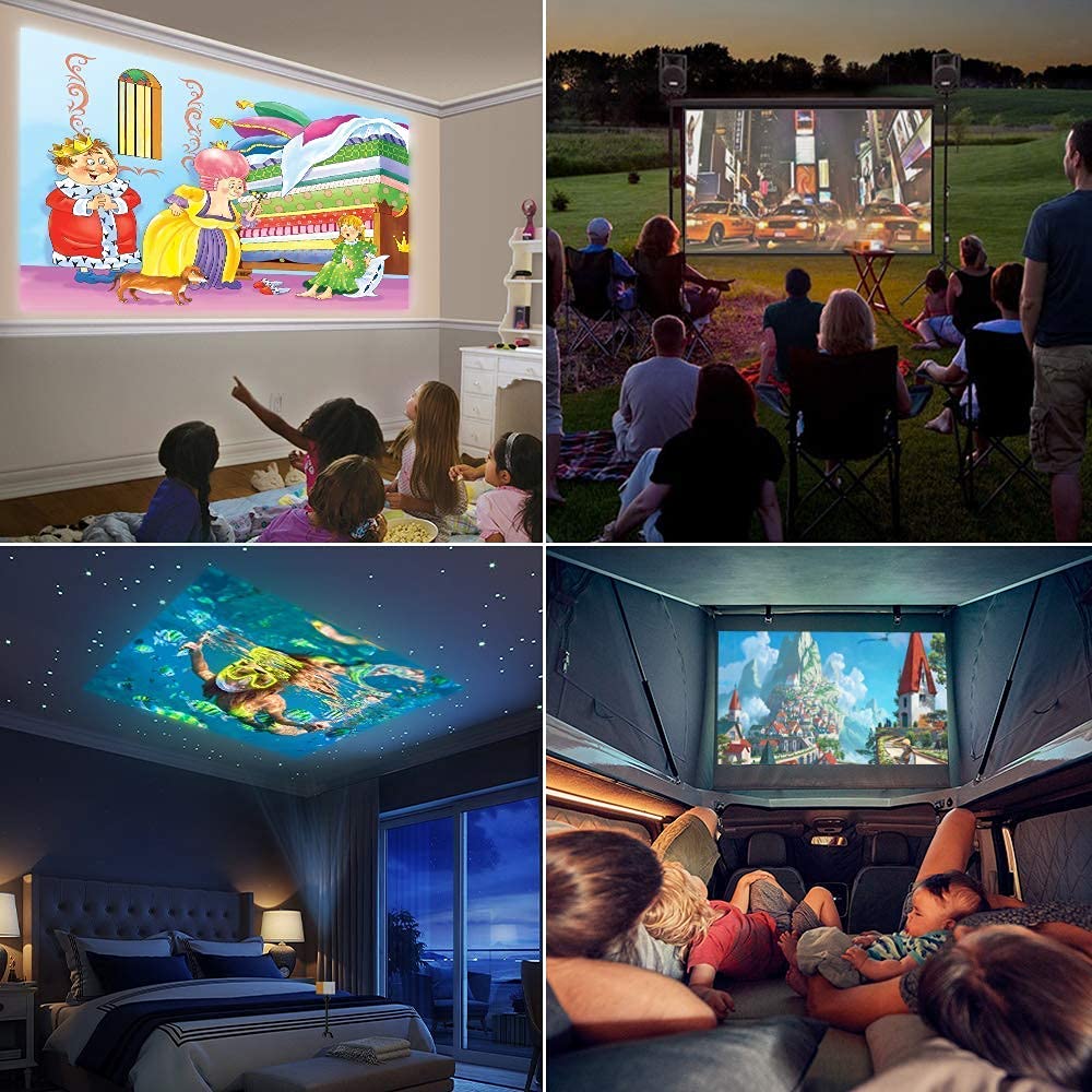Cubonic UC500 3500lm Yellow Mini Home Theater LED Portable Projector