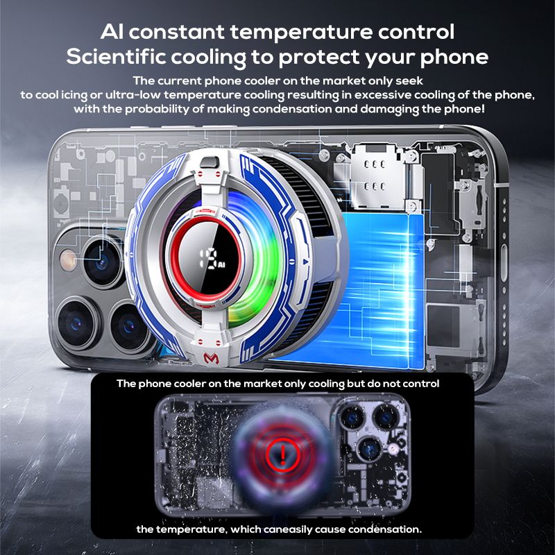 Memo CX16 Korex Central LED Display RGB AI Mode Cooling Fan