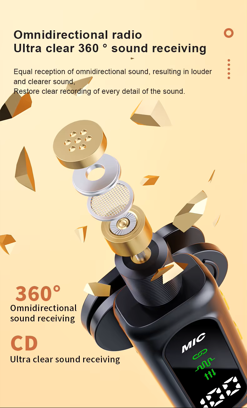 Cubonic T90 Wireless Lavalier Microphone, 4 Mic 1 Receiver, 2.4GHz Wireless Collar Mic with Noise Reduction, OLED Display, Rechargeable, USB Type-C, for iPhone, Android, YouTube, Vlogging & Live Streaming