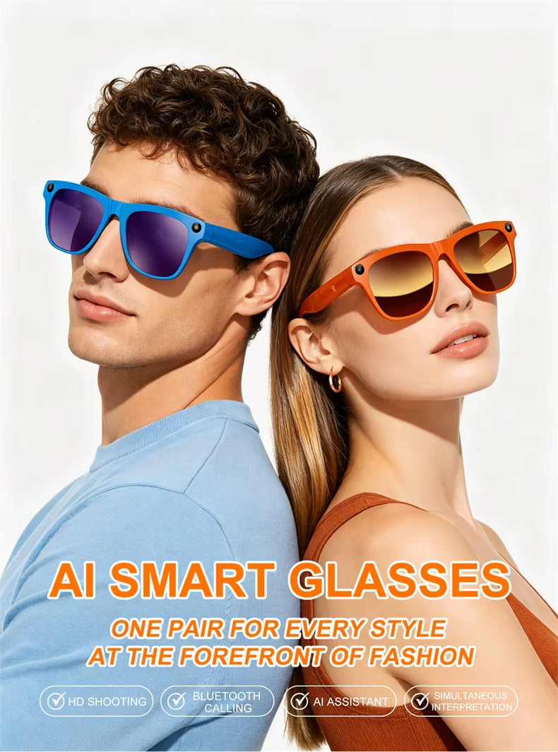 Cubonic Xen 1 Pro AI Smart Glasses with 8MP Camera, 2K Photo, 1080p HD Video, Bluetooth Calling, Stereo Audio, AI Object Recognition & Real-Time Translation