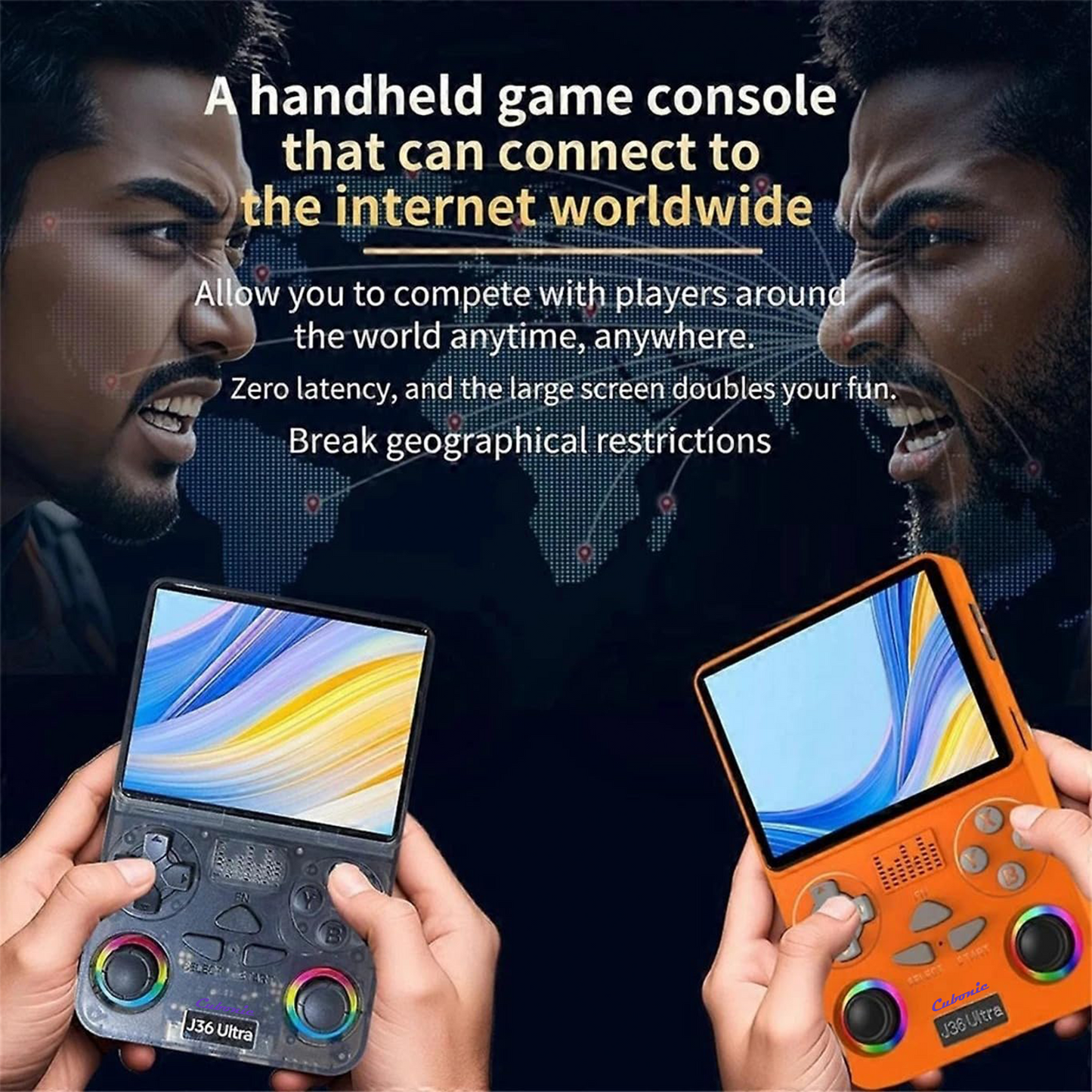 Xplore J36 Ultra Handheld Gaming Console YouTube Support 3.5"Display,Dual RGB Joystick 3000mAh Battery, WiFi & Bluetooth,Online Multiplayer