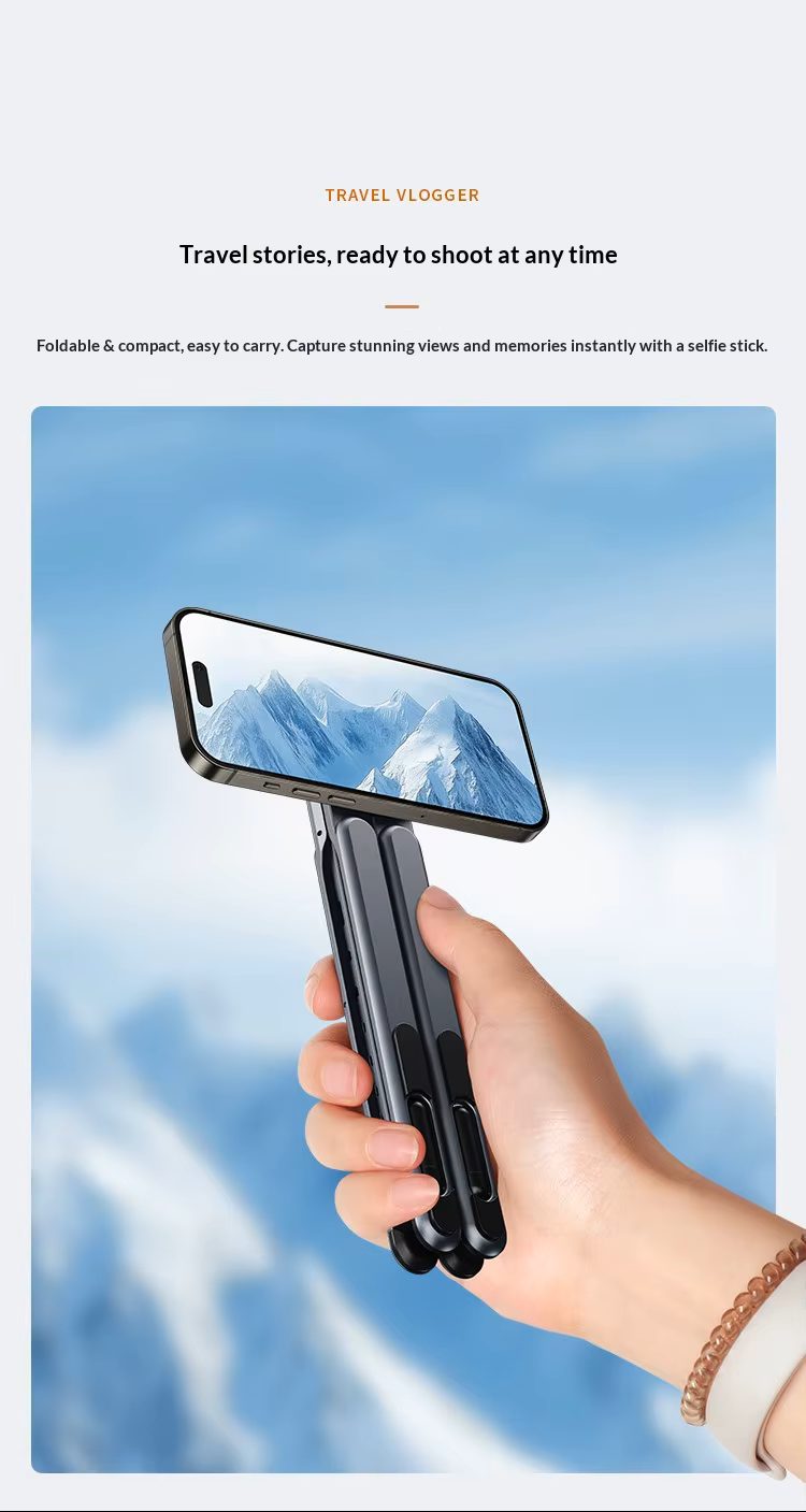 Cubonic Orbit Flex Adjustable Foldable Stand for Mobile Phones & Tablets, Portable Desk Stand