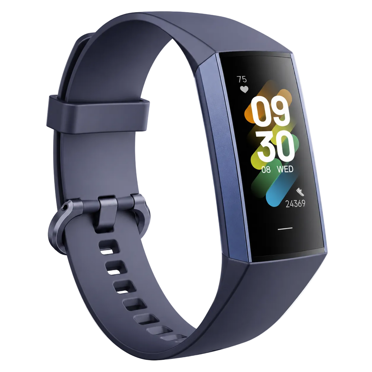 Cubonic C80 Fitness Tracker with Raise to Wake Display, Heart Rate Monitor, Blood Pressure, App Control Notifier, Pedometer, Sleep Monitor, Activity Tracker, 1.1" AMOLED Screen, Fitness Watch