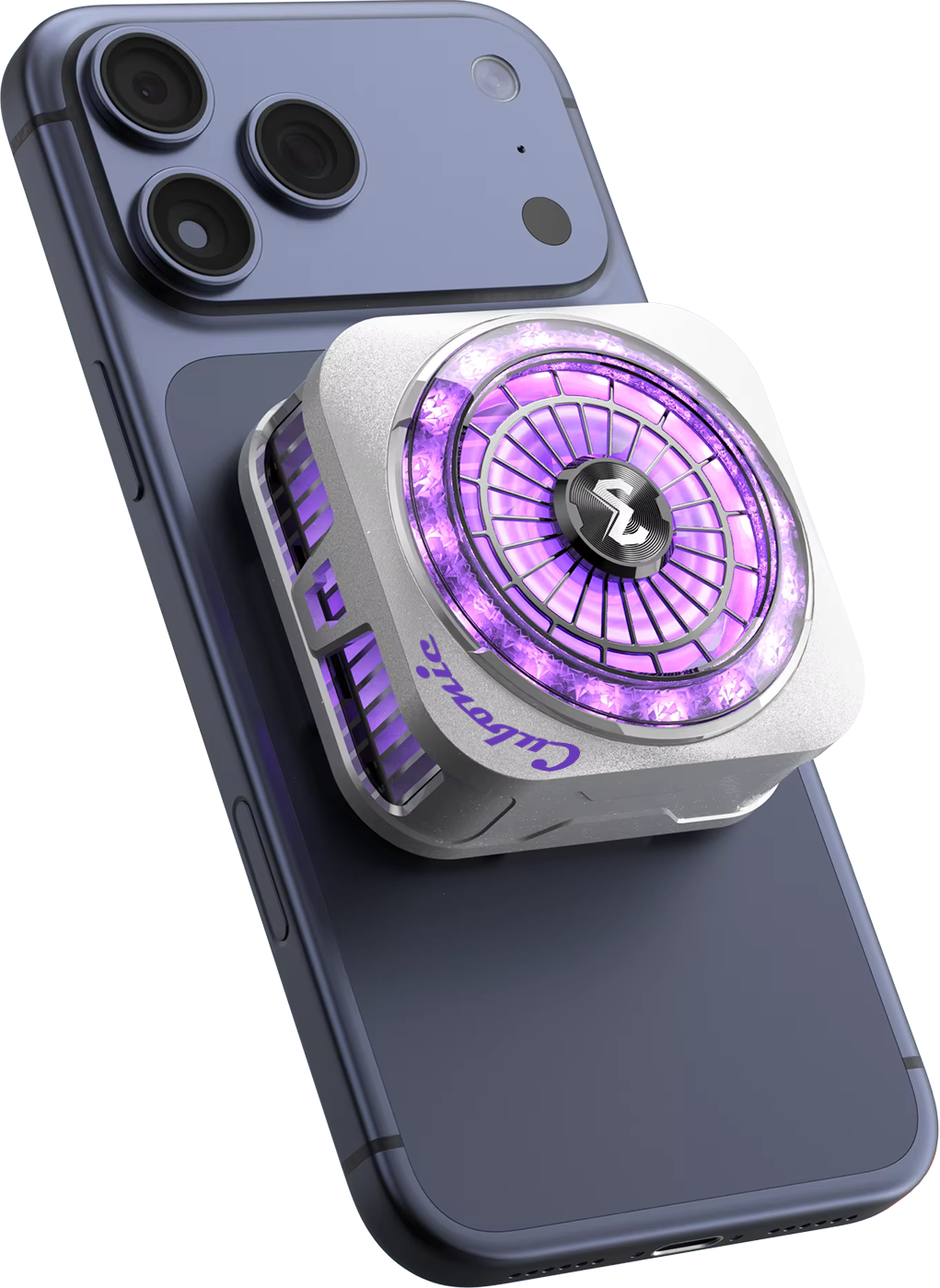 Cubonic CX21 Lumnyx 18W Mobile Cooler for Gaming|Diamond RGB Lighting |Magnetic & Clip-On Design | Ultra Quiet Fan