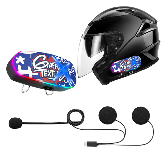 Cubonic RideVibe K15 Bluetooth 6.0 Helmet Headset, HD Stereo Speakers, ENC Noise Cancellation, Hands-Free Calling, USB Type-C Fast Charging, IPX6 Waterproof