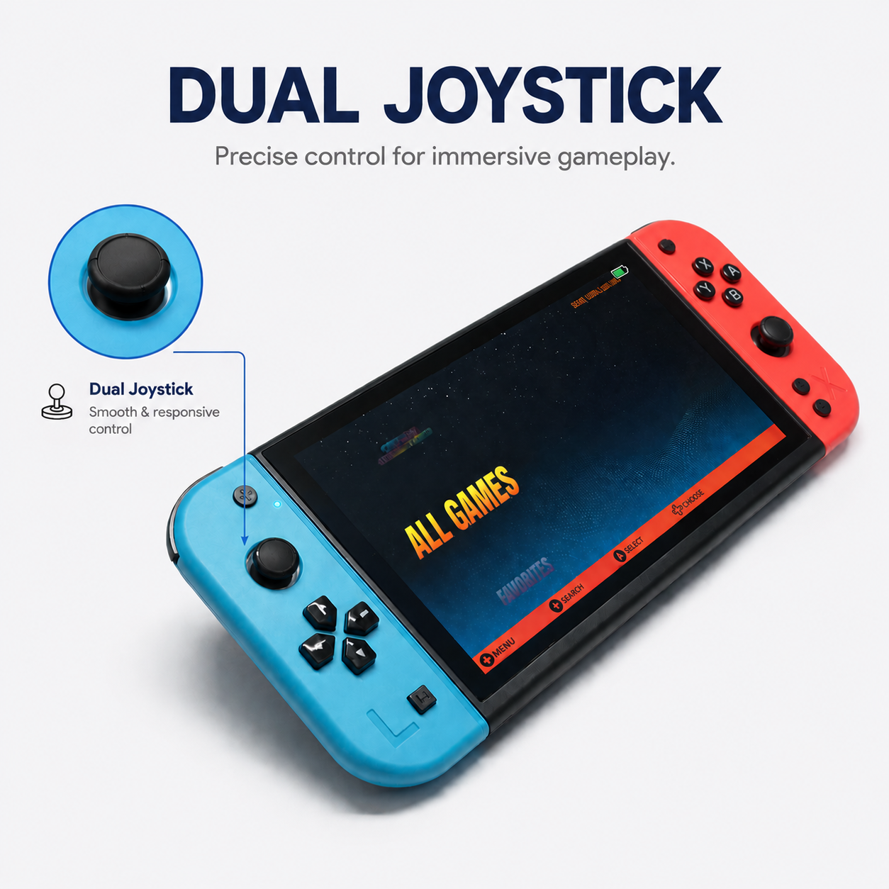 Cubonic G90 7 Inch Full HD Screen Handheld Game Console 19000+ Games 64Gb SD Card 4000mah Inbuilt battery Multi-System 20+ Emulators Arcade Gaming Controller