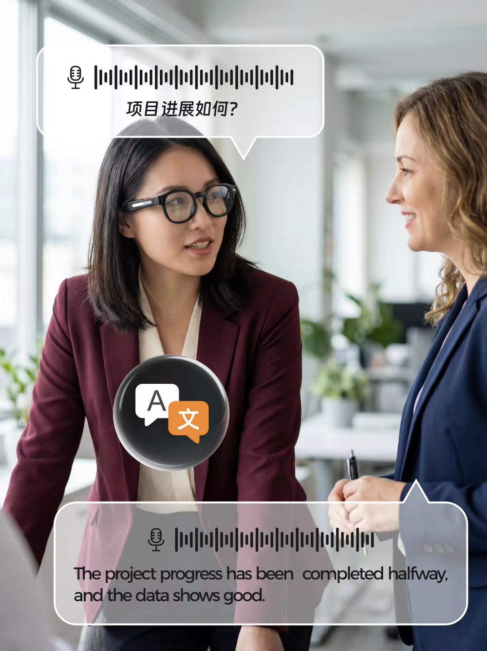 Cubonic AIMB S1 Smart Glasses with 8MP Camera, 1080p Full HD Video Recording, AI Voice Assistant, Real-Time Translation