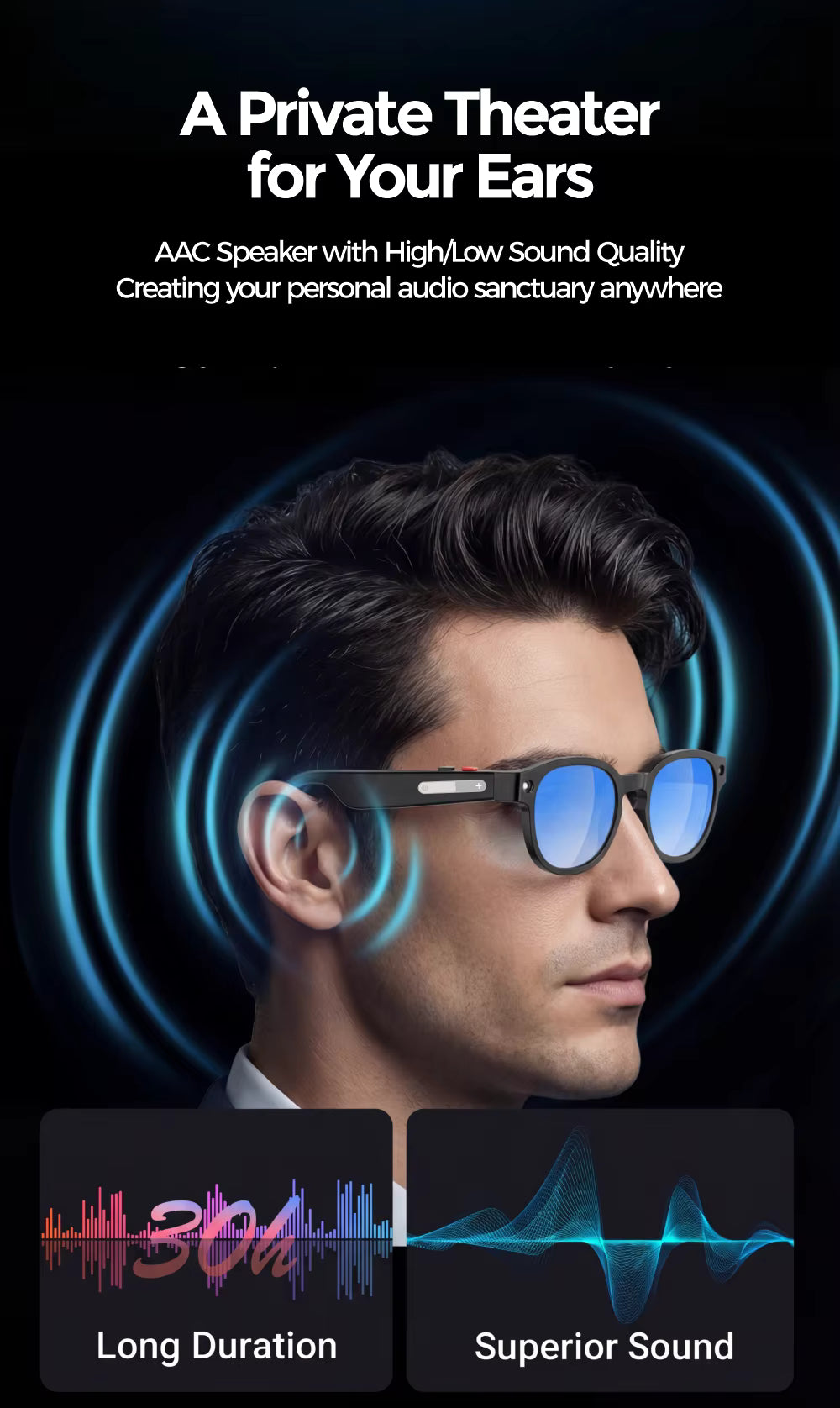 Cubonic AIMB S1 Smart Glasses with 8MP Camera, 1080p Full HD Video Recording, AI Voice Assistant, Real-Time Translation