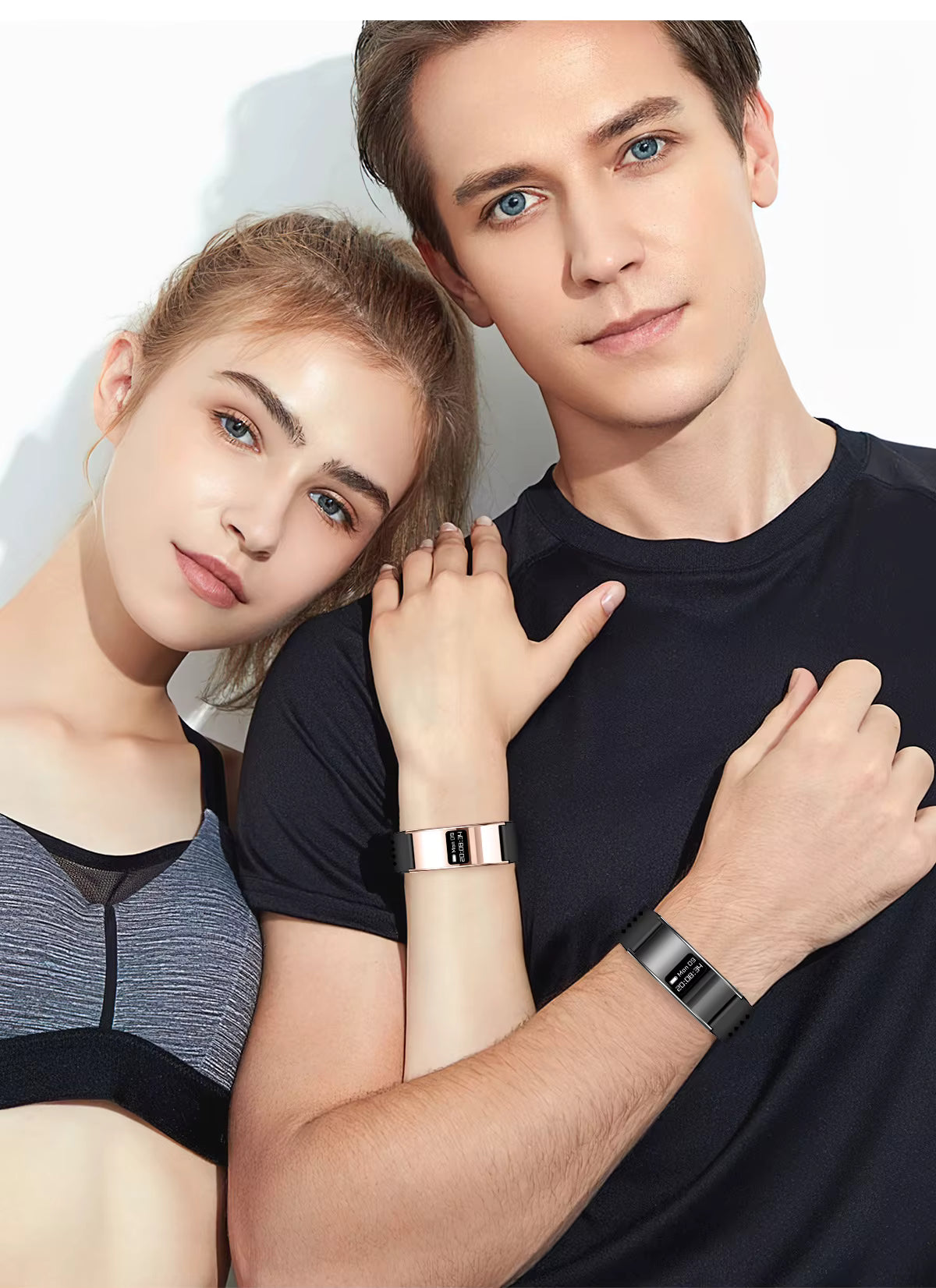 Cubonic B8ron Smart Bracelet Watch for Men & Women, Ultra Thin 2.8mm Minimalist Fitness Tracker with Heart Rate & SpO2 Monitor, Sleep Tracking, Activity Tracker, Adjustable Strap, Lightweight Design