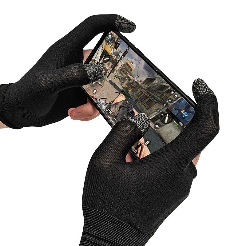 Cubonic Touchscreen Comptaible Gaming Gloves for Mobile | Anti-Slip Finger Grip, Breathable Stretch Fabric, Sweat-Resistant Gloves for PUBG, BGMI & Mobile Gaming
