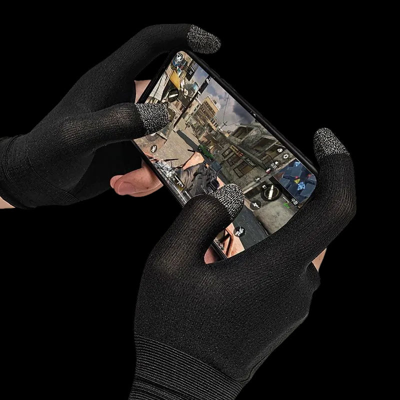 Cubonic Touchscreen Comptaible Gaming Gloves for Mobile | Anti-Slip Finger Grip, Breathable Stretch Fabric, Sweat-Resistant Gloves for PUBG, BGMI & Mobile Gaming