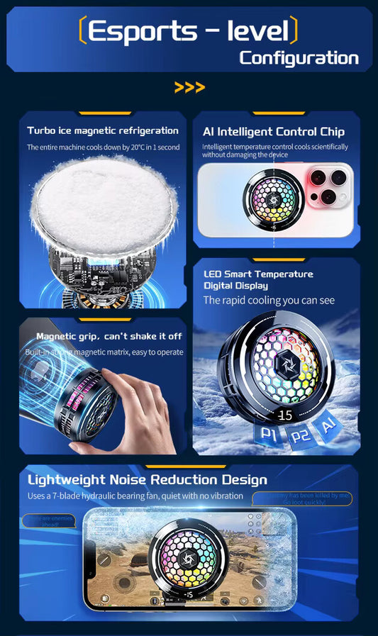 Cubonic SL71 Mobile Cooler 12W with RGB Light for Smartphones