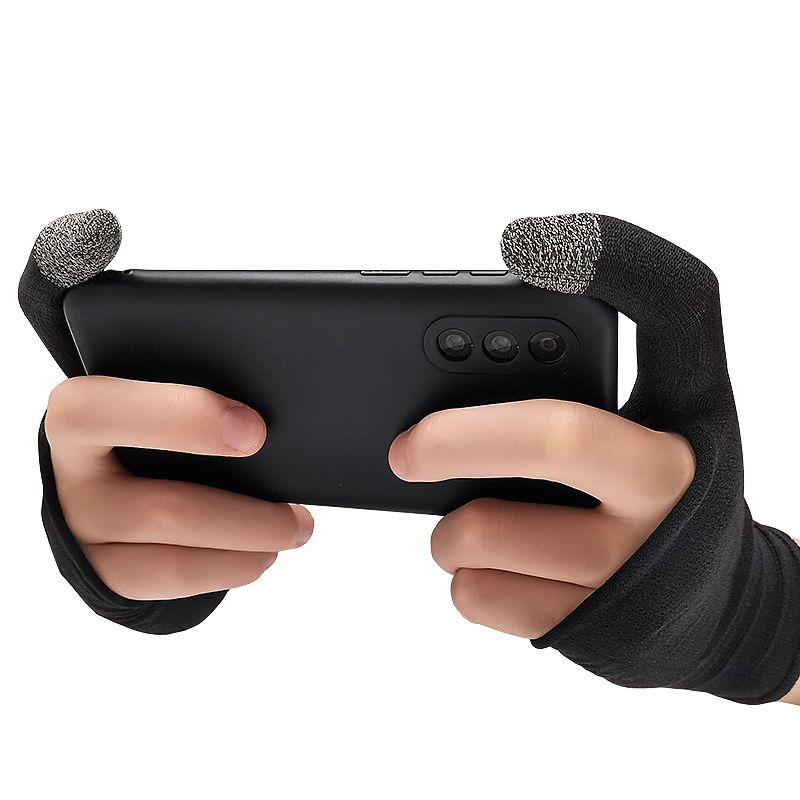 Cubonic Touchscreen Comptaible Gaming Gloves for Mobile | Anti-Slip Finger Grip, Breathable Stretch Fabric, Sweat-Resistant Gloves for PUBG, BGMI & Mobile Gaming
