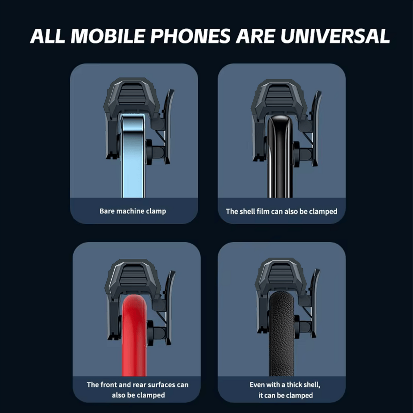 Cubonic DY11 6-Finger Mobile Gaming Trigger | Linkage Aim & Shoot Controller | Sensitive Response | Universal Smartphone Accessory for BGMI/Free Fire/PUBG