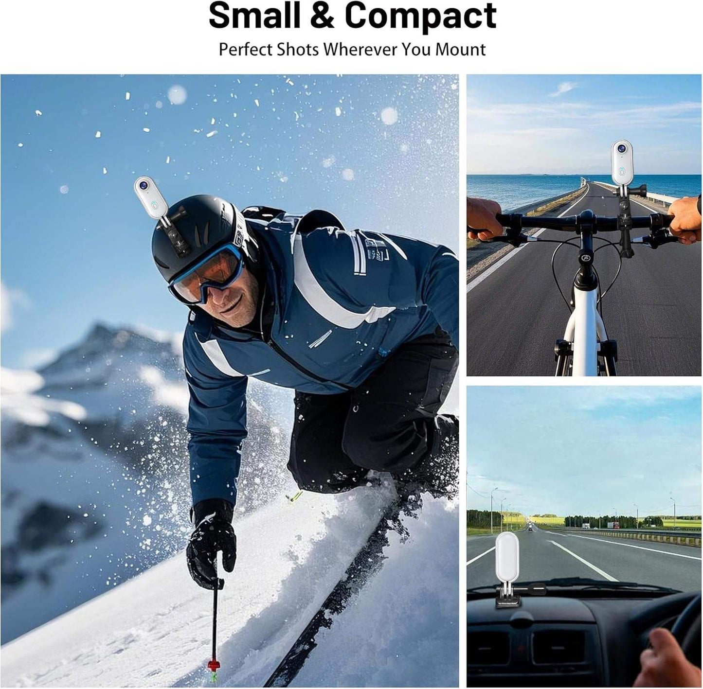 Cubonic Microx 4K Thumb Size Body Camera for Sports & Action|Wifi|App Control|800mah Battery|Upto90min backup|Magnetic Attachment for Indoor/Outdoor