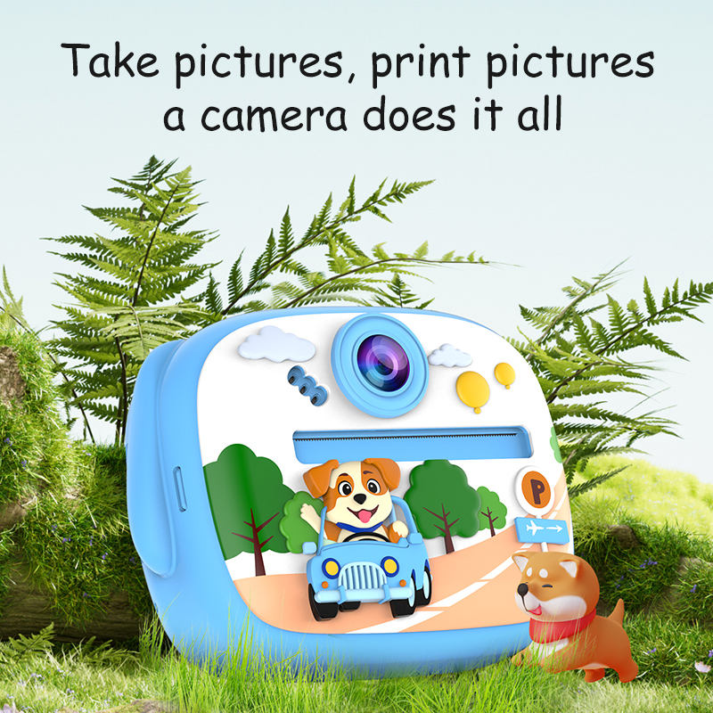Cubonic Instant PiccoPrint SafeSnap Kids Theme 48MP Digital Camera for Kids with 3 Rolls Print Paper, Portable Toy for Girls & Boys, Perfect Birthday Gift for Toddlers Kids & Children