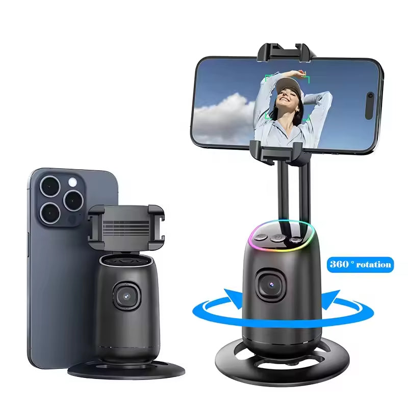 Cubonic P05 AI Intelligent 360° Auto Face Tracking Smart Rotation Table Top Gimbal Stabilizer for Smartphone/Camera with fill light