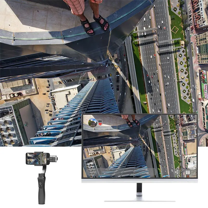 Cubonic SteadyFlow S5 3-Axis Smartphone Gimbal Stabilizer with Face & Object Tracking, Joystick Control, Bluetooth Connectivity for Vlogging, Travel & Video Recording