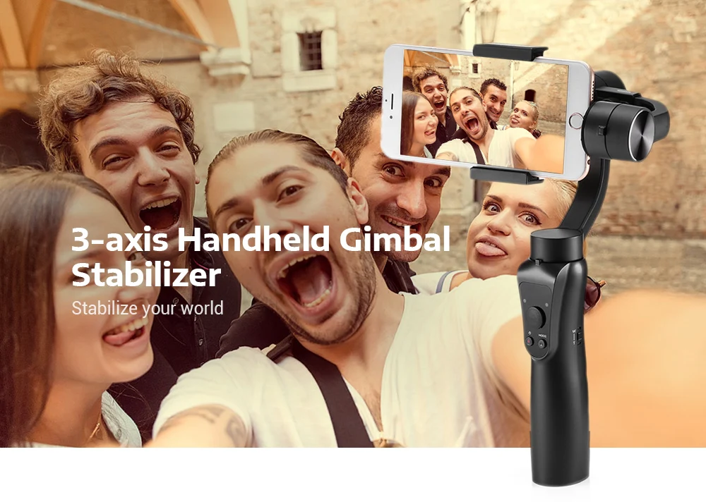 Cubonic SteadyFlow S5 3-Axis Smartphone Gimbal Stabilizer with Face & Object Tracking, Joystick Control, Bluetooth Connectivity for Vlogging, Travel & Video Recording