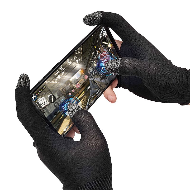 Cubonic Touchscreen Comptaible Gaming Gloves for Mobile | Anti-Slip Finger Grip, Breathable Stretch Fabric, Sweat-Resistant Gloves for PUBG, BGMI & Mobile Gaming